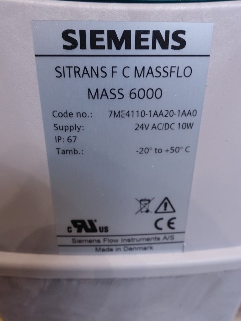 Siemens Sitrans F C Massflo Mass 6000 /2100 Flowmeters